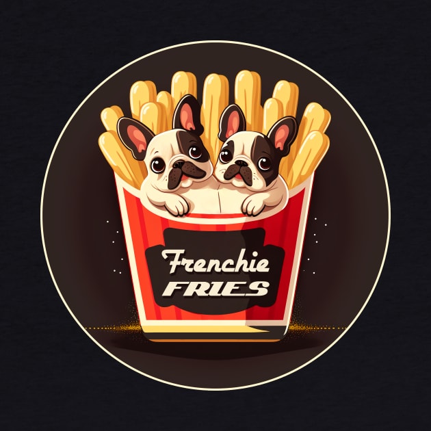 Frenchie fries #1 - French bulldogs & French fries by aifuntime